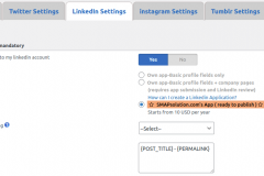 Social Media Auto Publish-LinkedIn Settings-after-authorization(1/2)