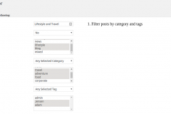 Filter by categories and tags